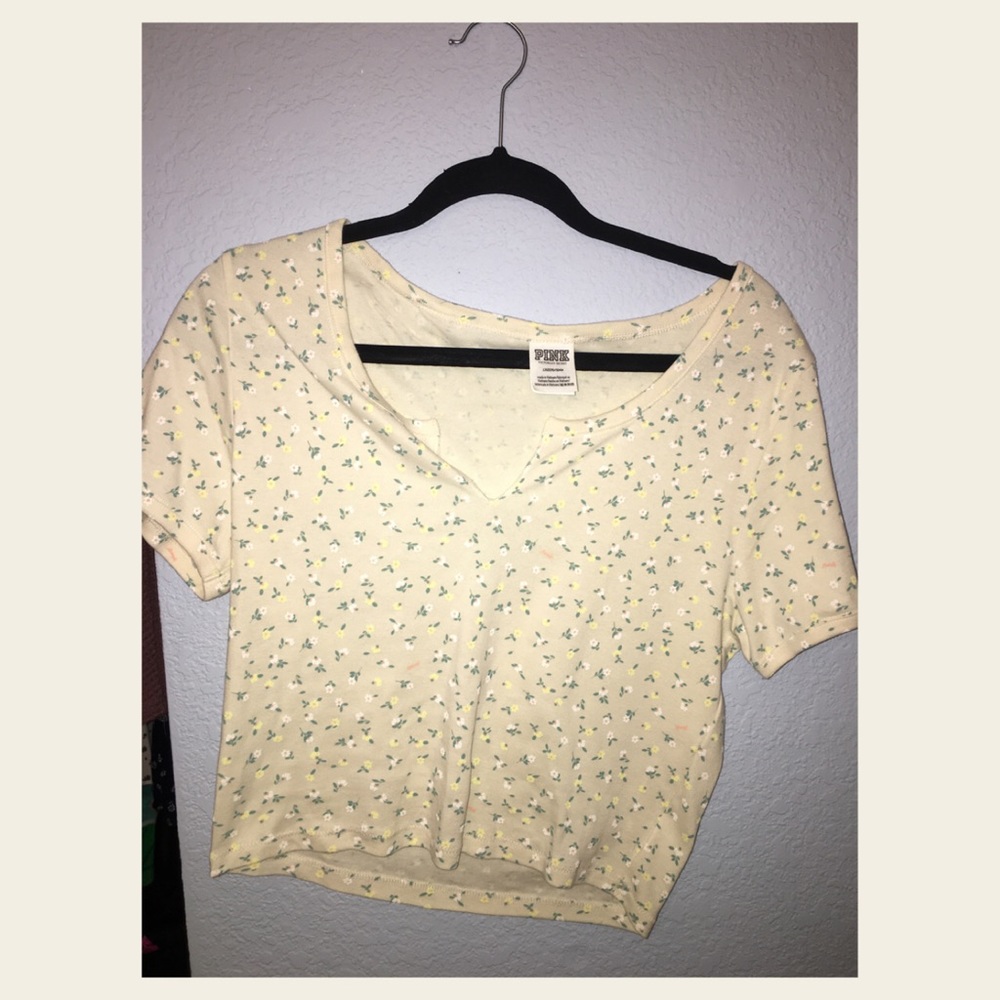 Off-white floral designed crop top